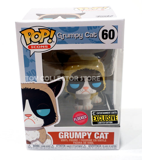 Flocked Grumpy Cat 60 EE Exclusive Funko Pop Vinyl Figure